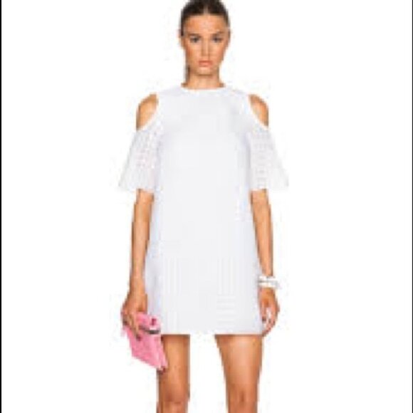 Tanya Taylor Kathy Cold Shoulder Dress solid  black - Picture 3 of 16